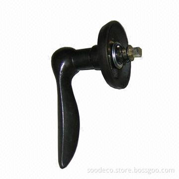Brass door handle, made of brass, forging or sand casting